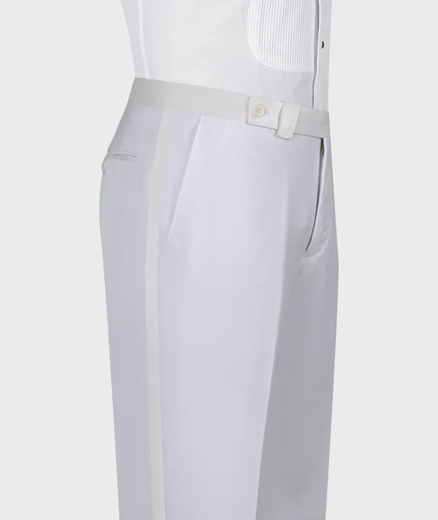 Pantalon de smoking blanc