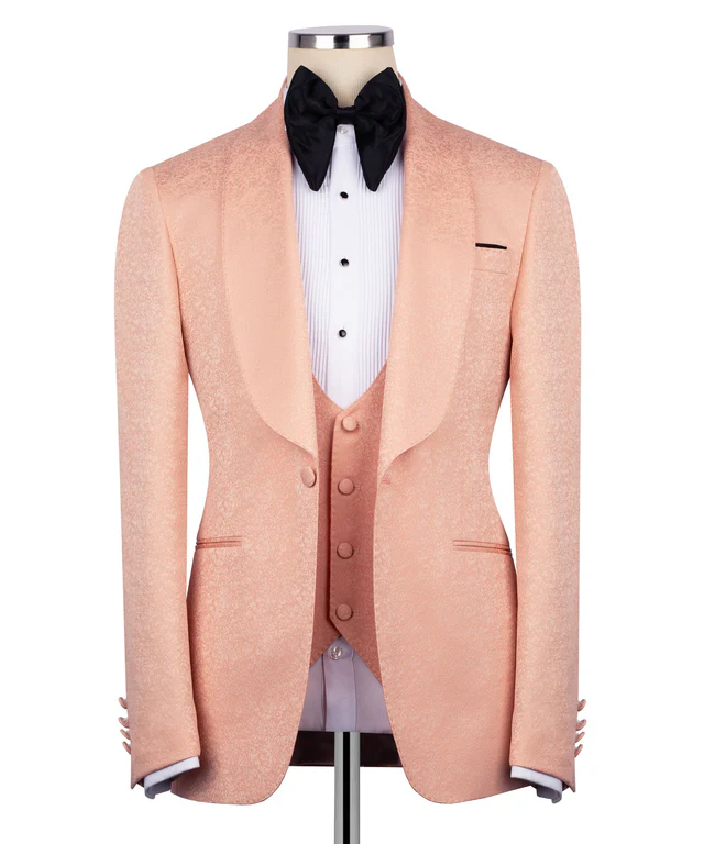 Smoking gilet rose clair