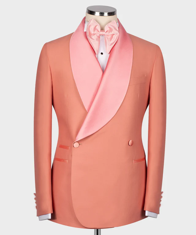 Col rose foncé, smoking rose foncé