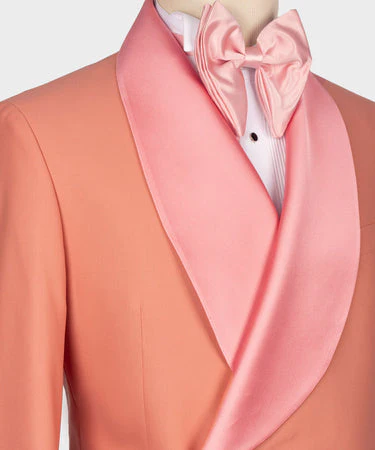 Col rose foncé, smoking rose foncé